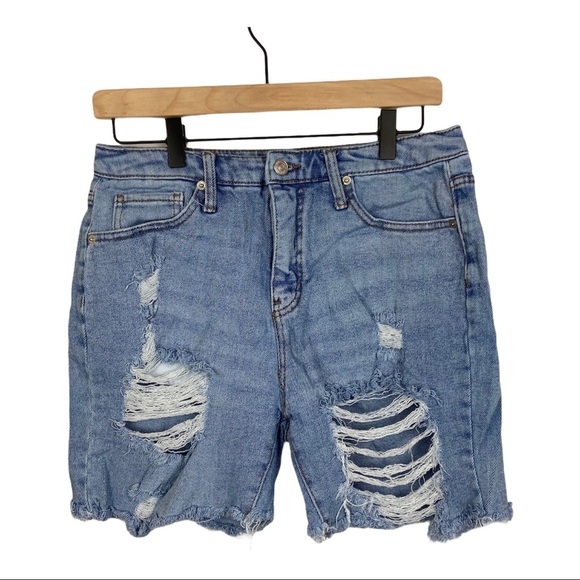 Wild Fable High Rise Distressed Raw Hem Shorts 8